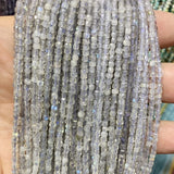 2x2mmNatural Colored Tourmaline Blue Tourmaline Faceted Cube Beads Square Stone Beads for JewelryDIY Making  Gemstone Loose Bea