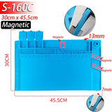 Soldering Station Mat Silicone Work Mat Heat Resistant 932°F Anti-Static Magnetic Mat for Electronic Phone Laptop Watch Repair