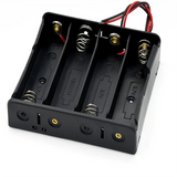 Black Plastic Battery Storage Case DIY Holder 1X 2X 3X 4X 18650 Battery Box with Wire Lead Pin for Electronics 18650 Battery Con