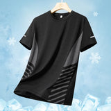 Men Cooling Quick Dry Running T-Shirt Breathable Athletic Top