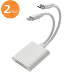 Lightning Type 2 In 1 OTG Card Reader to SD TF Memory Card Adapter For PC Laptop iPhone Multi Smart Cardreader No APP Requires
