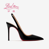 Heeled sandals Red Shiny Bottoms Naked color luxury Hollow 2026 New Elegant High Heels Sexy Slingbacks Ladies Shoes Women shoes