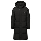 Winter Luxury Brand Men's Down Jacket Coat Parkas Padding Warm Puffer Jackets Long Man Jacket Knee Length Thickened Hooded HXY02