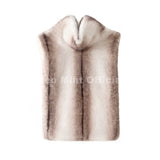 Neo Mint 2025 Brand Fashion Faux Fur Sable Vest Crop Top Autumn Winter Turtleneck Eco Mink Fur Tank Tops Sleeveless Jacket Coat