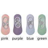 1/ 4Pair Professional Women Yoga Sock Silicone Anti-slip Ballet Pilates Socks Women Backless Breathable Bandage Yoga Sport Socks