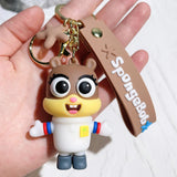 Anime Spongebob Squarepants Keychain Patrick Star Krabs Gary Sandy Kawaii Toys keychain Christmas gift bag Birthday Gift For Kid