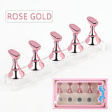 5pcs Chess Magnetic Nail Holder Acrylic Nail Tips Practice Display Stand Showing Shelf Gel Polish Display Stand Manicure Tools