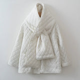 Women Autumn Winter Scarf Jacket Warm parka