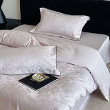Long Staple Cotton Jacquard Bedding Set Single Double Queen King Size Duvet Cover Bedsheet Pillowcase Luxury Quilt Cover Set
