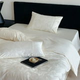 Long Staple Cotton Jacquard Bedding Set Single Double Queen King Size Duvet Cover Bedsheet Pillowcase Luxury Quilt Cover Set