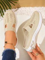 Women's Indoor Home Half Slippers, Breathable Vent Design Slip On Summer Casual Footwear, Daily Slip-on Sandals for Household
