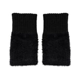 Half-finger Plush Winter Gloves Touch Screen Cold-proof  Warm Fingerless Knitted Wrist Guard Student Office Writing Work Outdoor