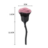 Flower Nail Brush for Manicure Gold Rose Shape Nail Art Brushes Round Small UV Gel Polish Powder Cleaning Tools Nail Accesories