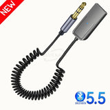Wireless Bluetooth 5.4 Audio Receiver Dongle USB To 3.5mm Aux Jack Car Audio Handsfree Kit For Car Receiver BT Transmit With Mic