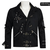 Michael Jackson Cosplay Costume BAD MJ Punk Jacket Black Slim BAD Jacket Costume Clothing for Man Adore Stars Impersonator