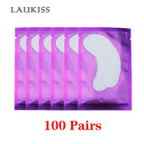 25/50/100Pairs Eye Patches Under Eyelash Pads for Building Paper Patches Lint Free Stickers for False Eyelashes LAUKISS