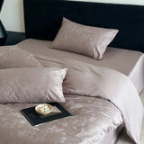 Long Staple Cotton Jacquard Bedding Set Single Double Queen King Size Duvet Cover Bedsheet Pillowcase Luxury Quilt Cover Set