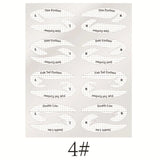 4 Sheets Quick Stencils Eyeliner Eye Makeup Shaping Auxiliary Stickers Eyeshadow Eyebrows Styling Drawing Template Guide Card