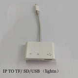 For IOS iPhone Macbook 3-in-1 Card Reader TF SD MemoryCard Reader OTG USB Adapter