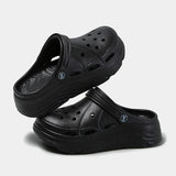 Women's Fashion Platform Sandals Summer 2025 Thick Sole Soft Eva Clogs Garden Shoes for Women Hollow Out Non Slip Beach Sandals