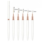 Nail Brush Pen 5pcs/set Nail Art Liner Brushes Set Elongated Striping Drawing Professional