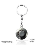 One Piece Luffy Straw Hat Keychain Rotatable Zoro Skull Metal Pendant Role-Playing Decorative Accessories Fan Jewelry Gift