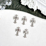 20PCS 3D Light Luxury Classic Cross Nail Charms Creative Exquisite Retro Alloy Cross Nail Art Decorations for DIY Cool Manicure