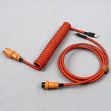 Mechanical Keyboard Type C to C End Coiled Cables with Detachable Aviator Connector Gaming Keyboard Wire