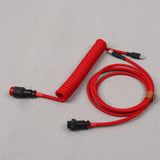 Mechanical Keyboard Type C to C End Coiled Cables with Detachable Aviator Connector Gaming Keyboard Wire