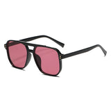 Hiking Classic Oversized Pilot Anti Light Glasses Women Vintage Double Bridge Big Oval Sun Shades Unisex Yellow Lens Eyewear