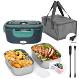 HOMEFISH 1.8L Electric Lunch Box 75W Speed Heating Car Or AC Heating Travel Office Home Use Gift Knife And Insulated Handbag