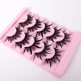 Yiernuo 1/5 Pairs Cosplay Anime Eyelashes Manga Lashes Dramatic Fairy Clusters Lashes Wet Look Lashes