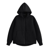 HH 2026 Casual Women's Soild Zipper Hoodie Long Sleeve Big Pocket Zipper Jacket With Hood Female Loose Outerwear Coat Tops