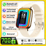 2026 Upgraded Smart Watch Heart Rate Blood Oxygen/Pressure Sleep Monitoring Bluetooth Call Voice Assistant Sport Mode Smartwatch