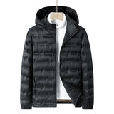 Men Winter New Down Jacket Men Hooded Waterproof Windproof Puffer Jacket Detachable Hat Coat Casual Lightweight Down Jacket Male