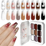 LIMEGIRL 7in1 Nail Gradient Painting Gel Long-lasting Nail Gel Polish Hybrid Color Nail Art Design High Texture Gradient Gel