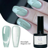 8ml Moonlight Cat Magnetic Nail Gel Polish Glitter Pink Silver Semi Permanent French Style Nail Art UV/LED Gel Varnish