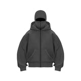 Men and Women Balaclava Y2K Gothic Harajuku Spring Autumn Winter New Item Double Hooded Sweatshirt Men Hooded Mask Zipper Jacket