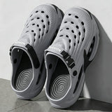 Fashion Hollow Out Thick Bottom Sports Sandals Men Eva Soft Sole Summer Clogs Sandals Men Non Slip Outdoor Driving Beach Sandles