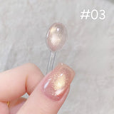 SHAKA 1-16pcs Flash Pure Lust Golden Light Heroine Cat Eye Gel Nail Polish Whitening Ice Transparent Autumn High-end Nail Art