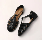 ZAROY Summer Cross Strap Flat Sandals Women Round Toe Ankle Buckle Hollow Casual Roman Sandalia Zapatos De Mujer сандали