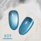 5g/Bottle White Moonlight Nail Cat's Eye Gel Magnetic Satin Gel Polish 9-Colors Soak Off Glitter Phototherapy Manicure Varnish