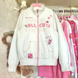 Japanese Cute Coat Embroidery Rabbit Ear Hooded Subculture Kawaii Y2k Tops Casual Fashion Sweet Coats Ropa Mujer Women Clothing