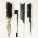 Bristle Slick Back Hair Brush for Sleek Ponytail Bun & Smoothing Baby Hairs, Flyaways, Edge Control - Backcombing & Teasing