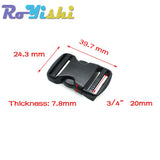 2-10 Pcs/Pack 20~50mm Plastic Hardware Dual Adjustable Side Release Buckles Molle Tatical Backpack Belt Bag Parts Strap Webbing
