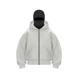 Men and Women Balaclava Y2K Gothic Harajuku Spring Autumn Winter New Item Double Hooded Sweatshirt Men Hooded Mask Zipper Jacket