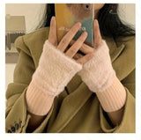 Hand Washable Fingerless Gloves for Women: Comfortable Soft Warm Design, Fashionable Winter Gloves for Cold Weather & Casual Use