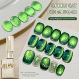15ml Snow Pear Crushed Ice Cat Eye Gel Nail Polish,  Shiny Bubble-Free UV/LED Quick-Drying Gel Suitable For Nail Art DIY Design