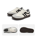 HOBIBEAR Unisex Wide Toe Shoes Artificial Leather Sneakers Casual Lace Up Retro Fashion Shoes for Women Men