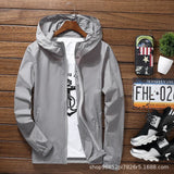 New Men's Fashionable Sunscreen Breathable Quick Drying Zipper Windbreaker Sportswear for Daily Outdoor Leisure